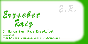 erzsebet raiz business card